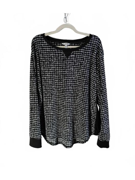 Secret Treasures Tops - Secret Treasures Sleepwear Black and Gray Long Sleeve Shirt Plus Size 2X